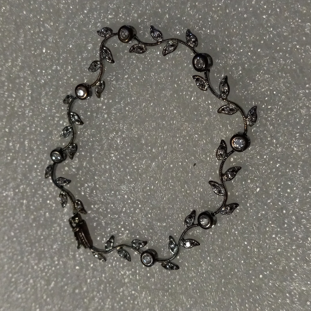 925 sterling silver and CZ bracelet.
